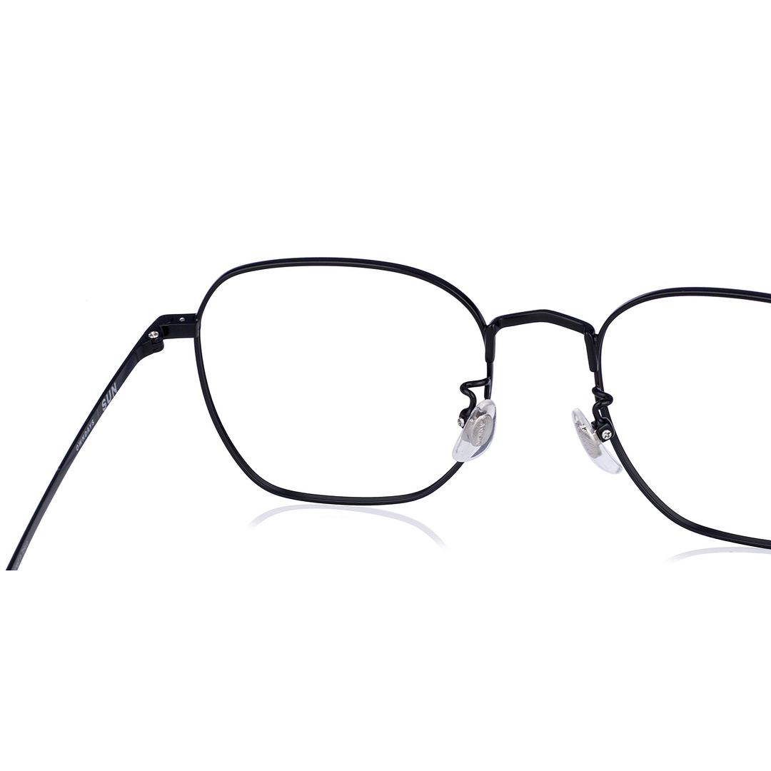 OWNDAYS | SUN Matte Black Full Rim Polygon left side