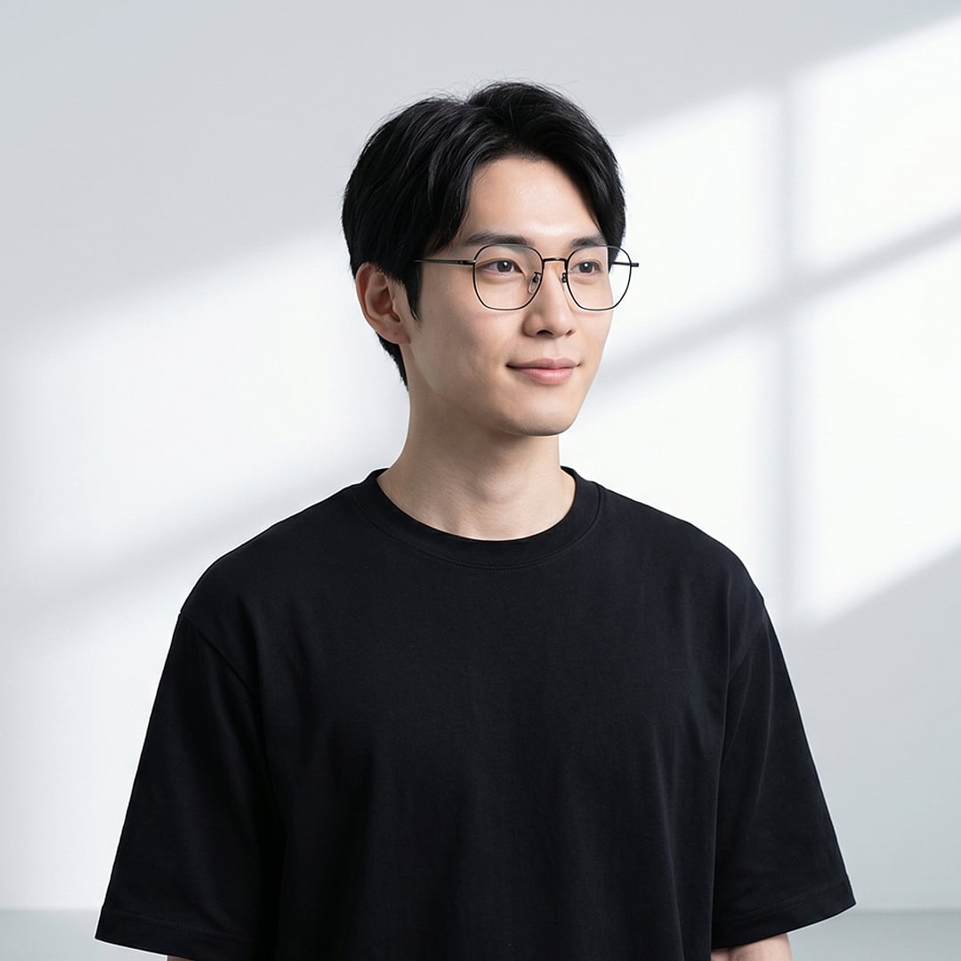 OWNDAYS | SUN Matte Black Full Rim Polygon right side