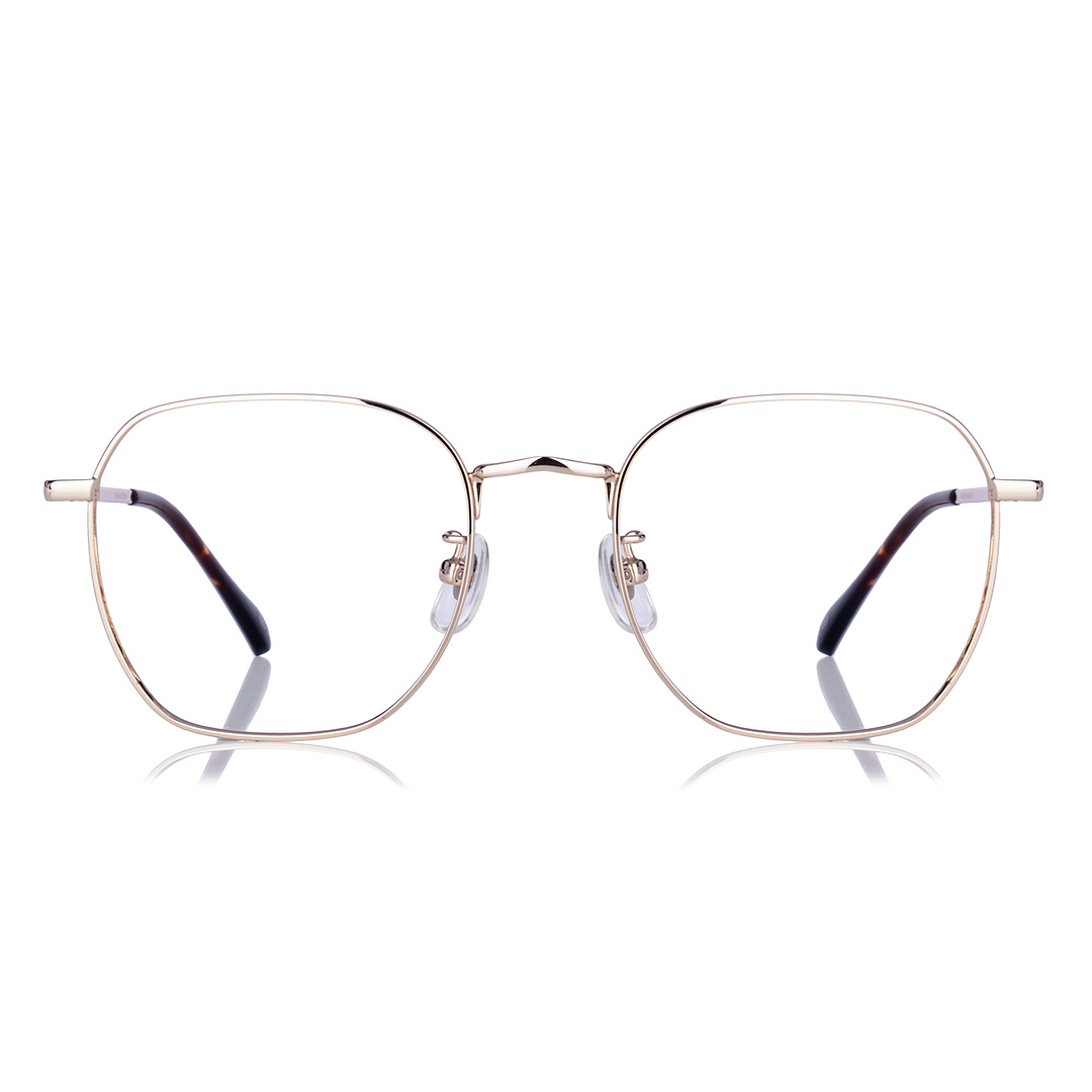 OWNDAYS | SUN Gold Full Rim Polygon left side