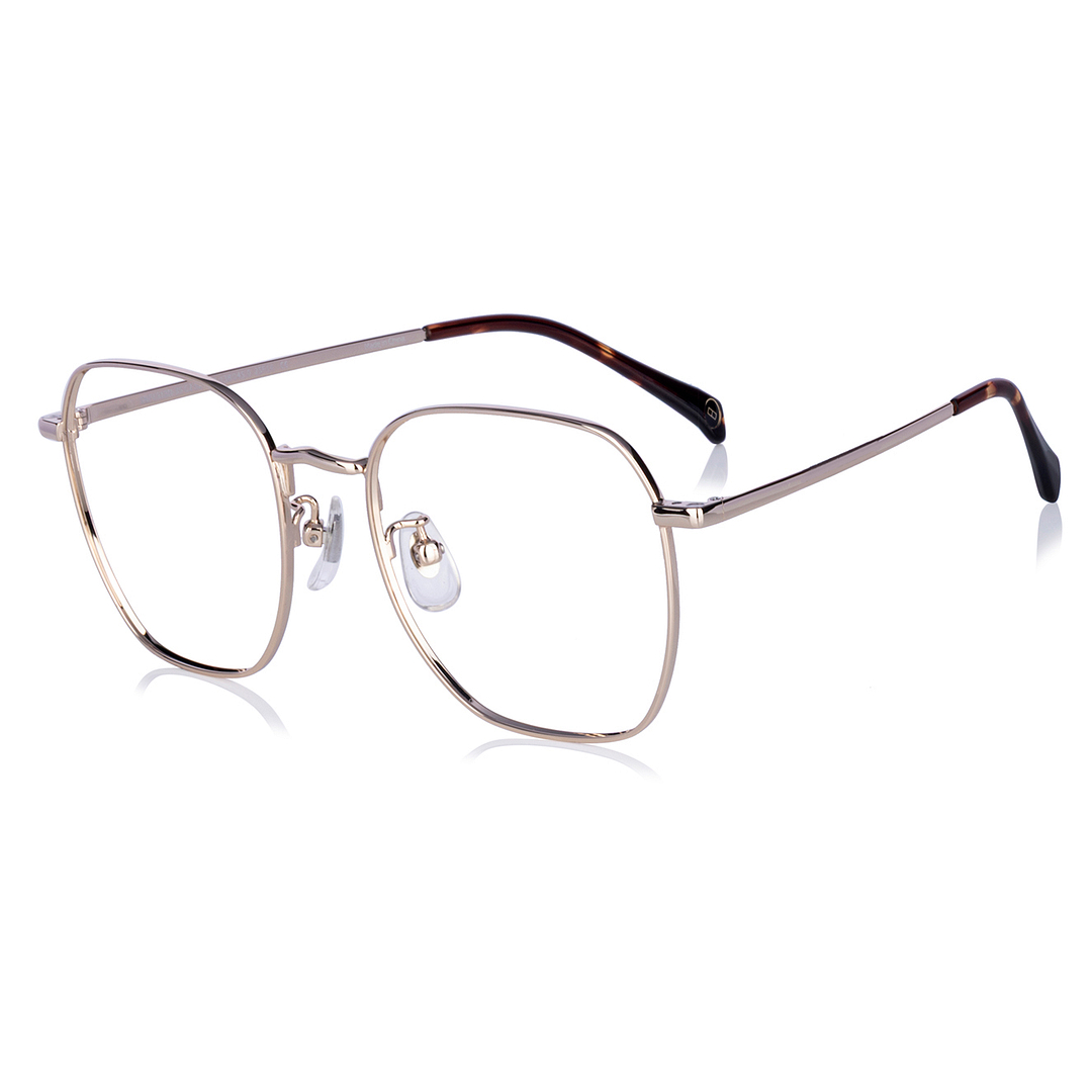 OWNDAYS | SUN Gold Full Rim Polygon left side
