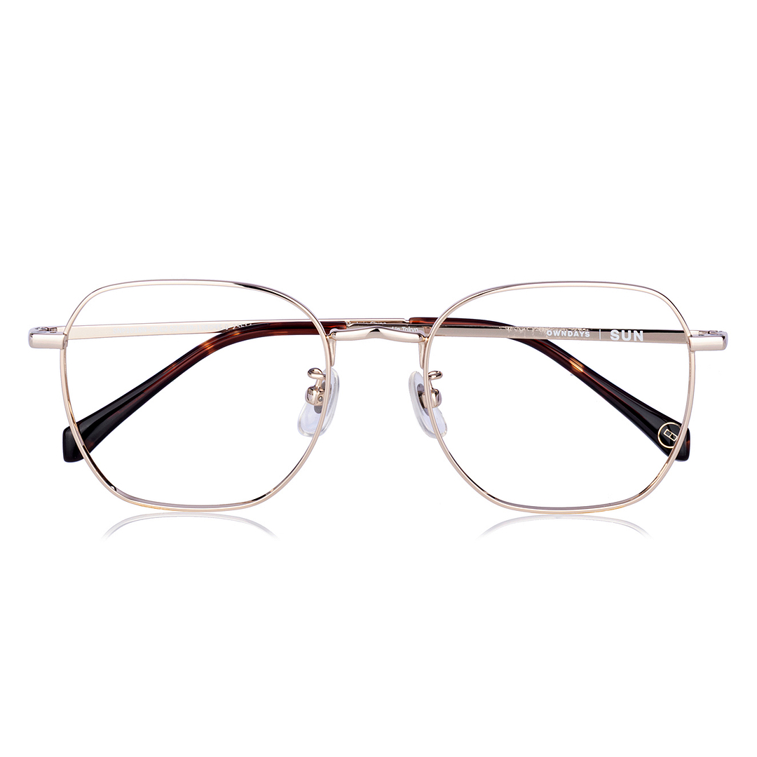 OWNDAYS | SUN Gold Full Rim Polygon right side