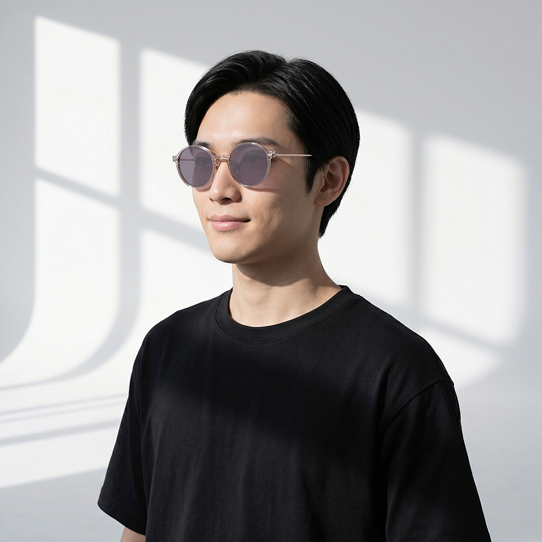 OWNDAYS | SUN Gold Full Rim Round left side