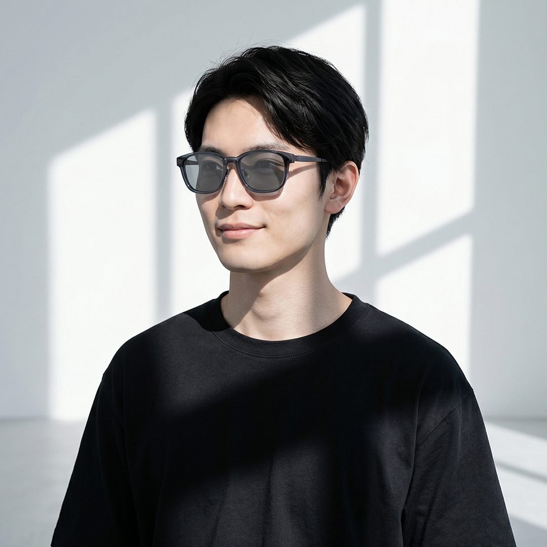 OWNDAYS | SUN Black Full Rim Wellington right side