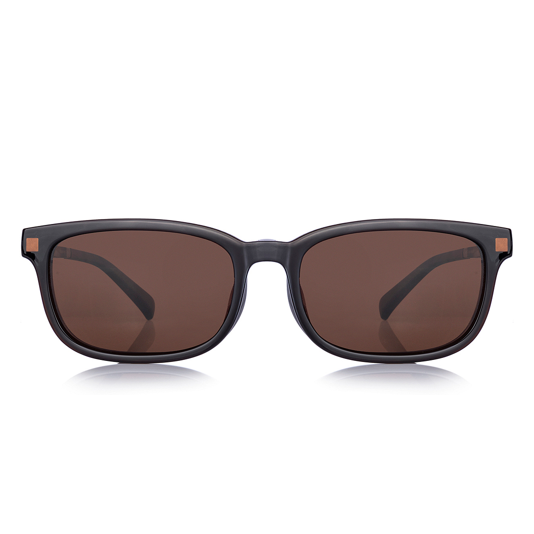 OWNDAYS | SUN Light Brown Full Rim Rectangle left side
