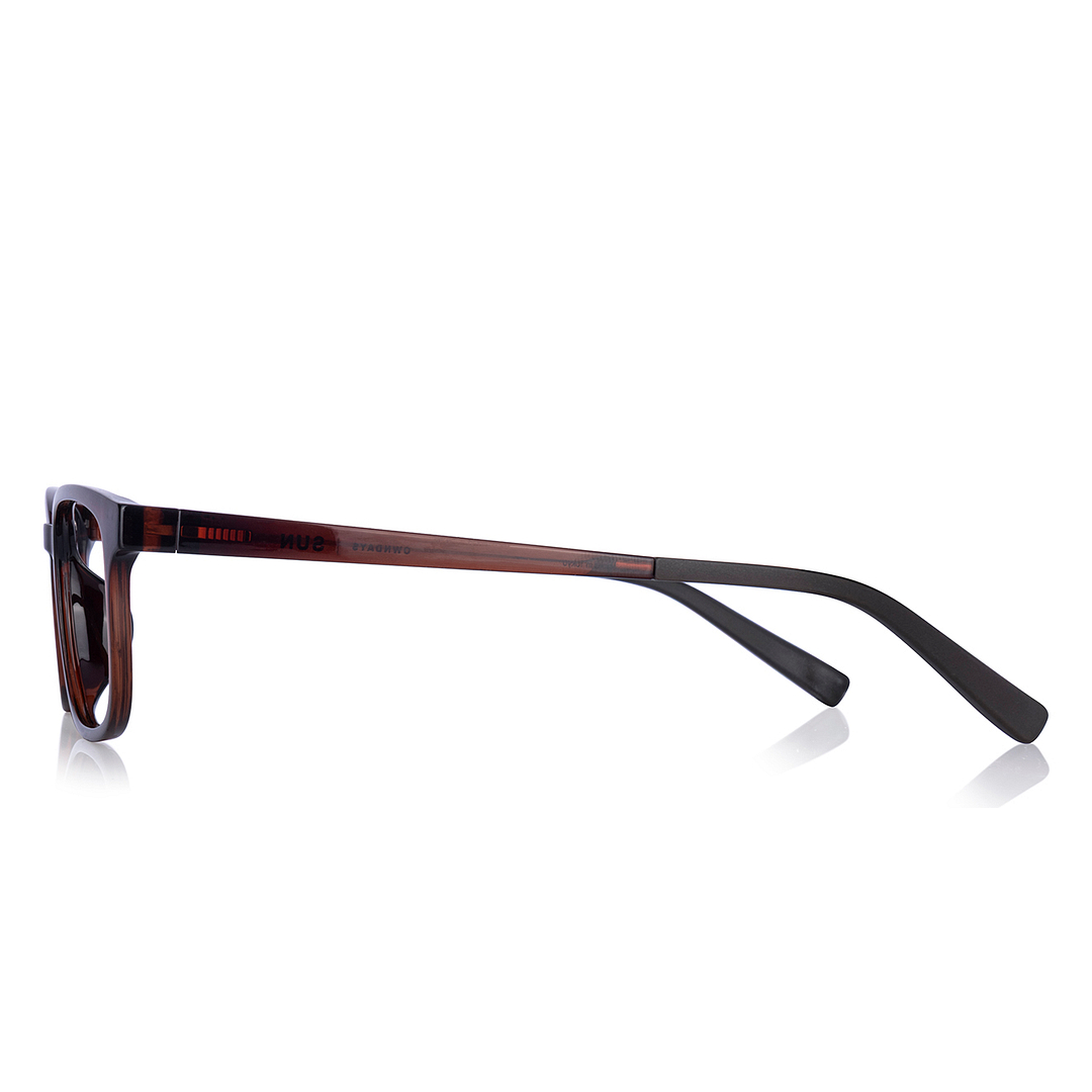 OWNDAYS | SUN Light Brown Full Rim Rectangle right side