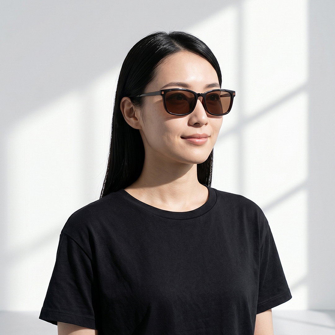 OWNDAYS | SUN Light Brown Full Rim Rectangle right side