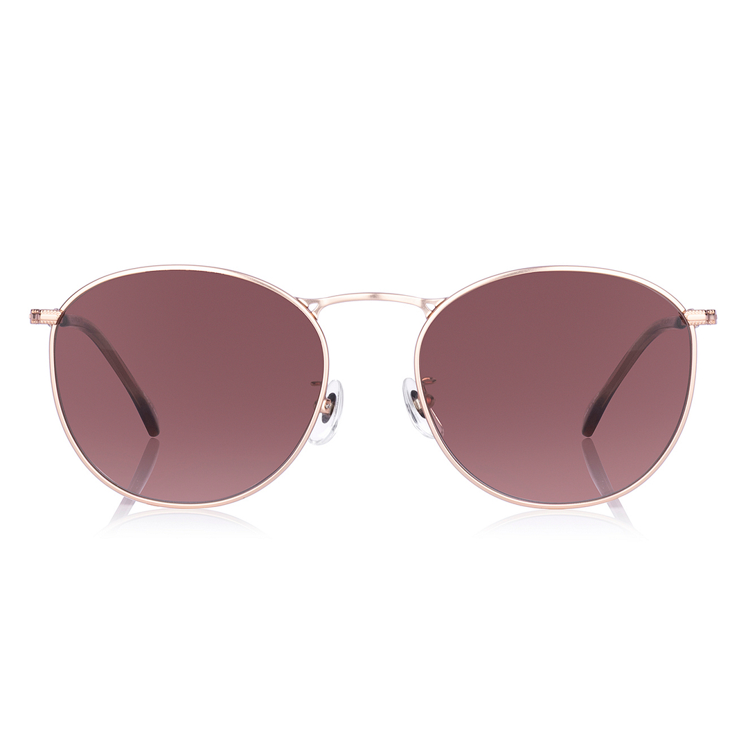 OWNDAYS | SUN Matte Pink Full Rim Round right side