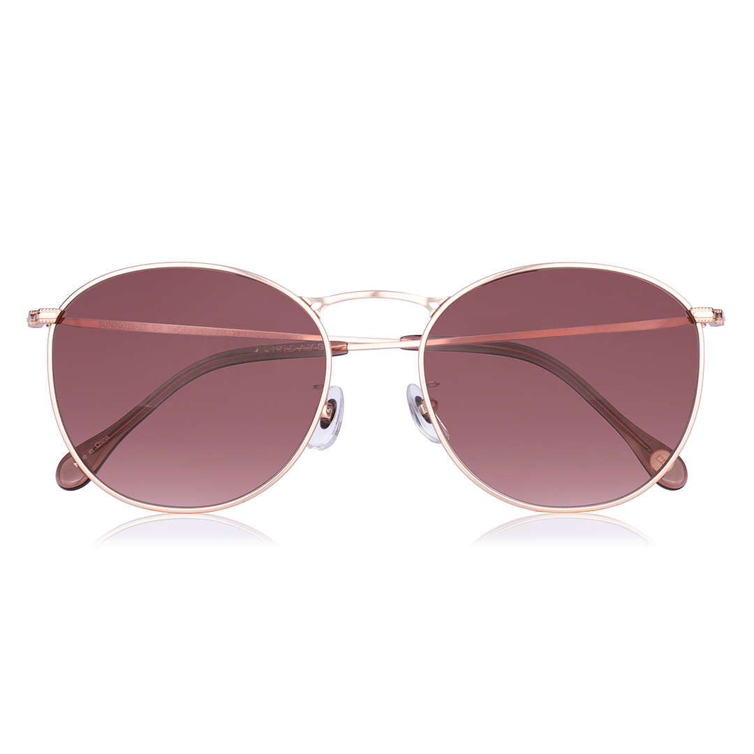 OWNDAYS | SUN Matte Pink Full Rim Round right side
