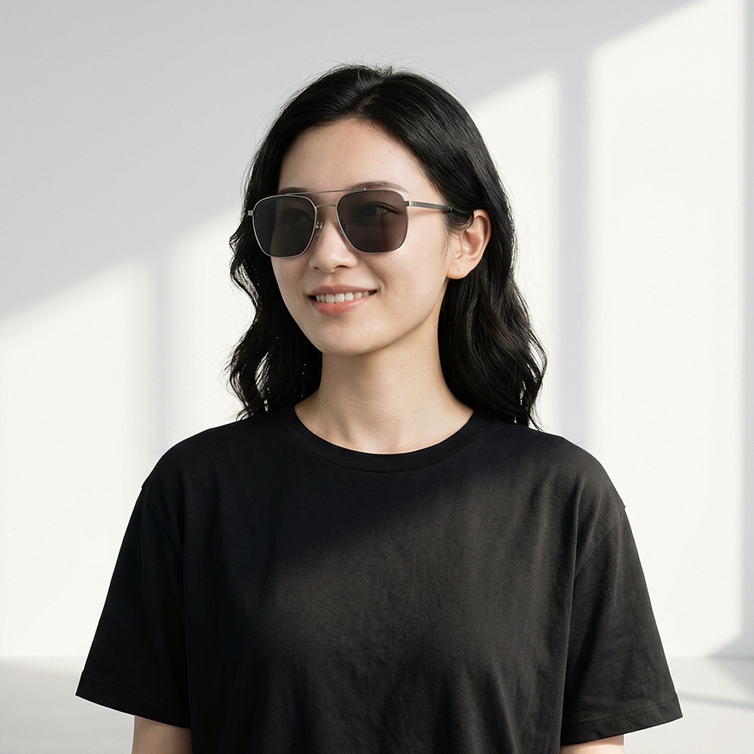OWNDAYS | SUN Gun Full Rim Rectangle left side