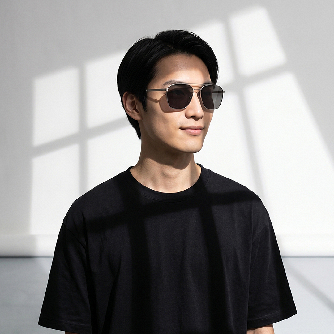 OWNDAYS | SUN Gun Full Rim Rectangle left side