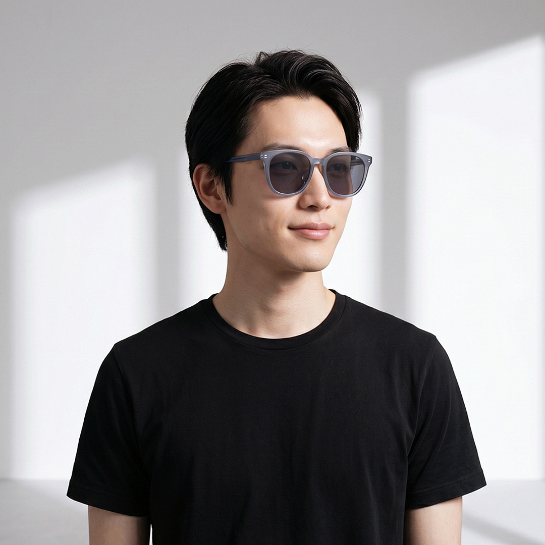 OWNDAYS | SUN Light Gray Full Rim Wellington left side