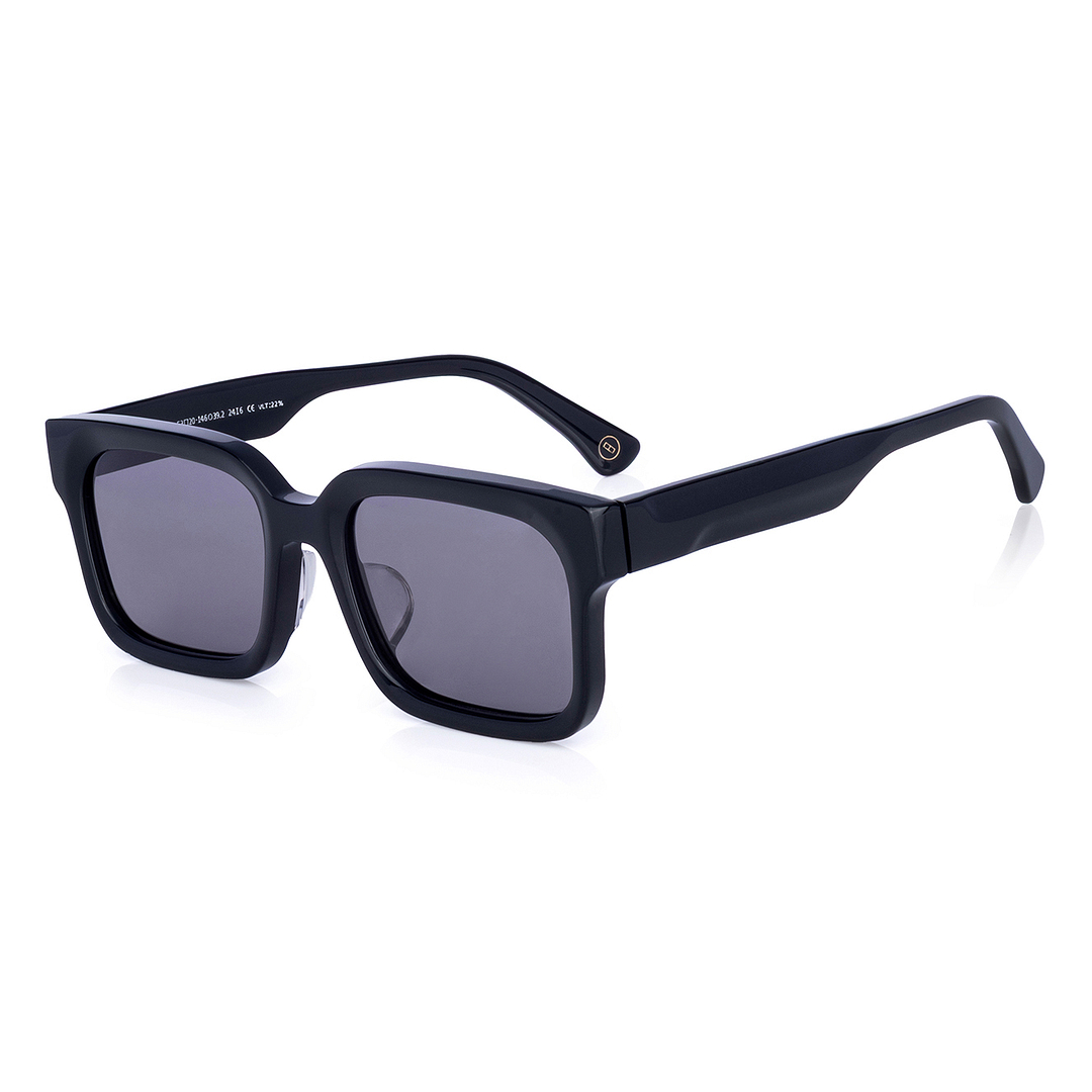 OWNDAYS | SUN Black Full Rim Rectangle left side