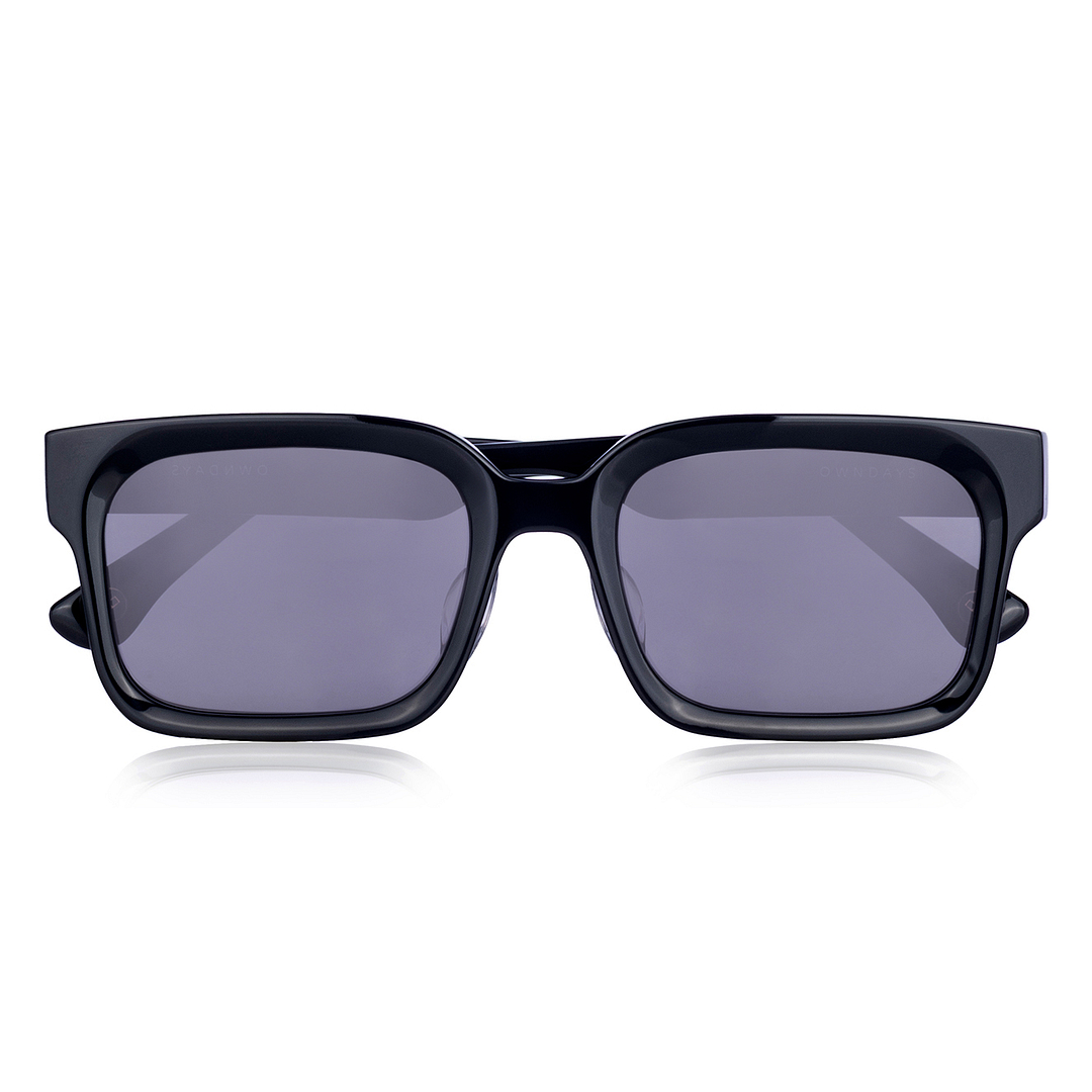 OWNDAYS | SUN Black Full Rim Rectangle left side