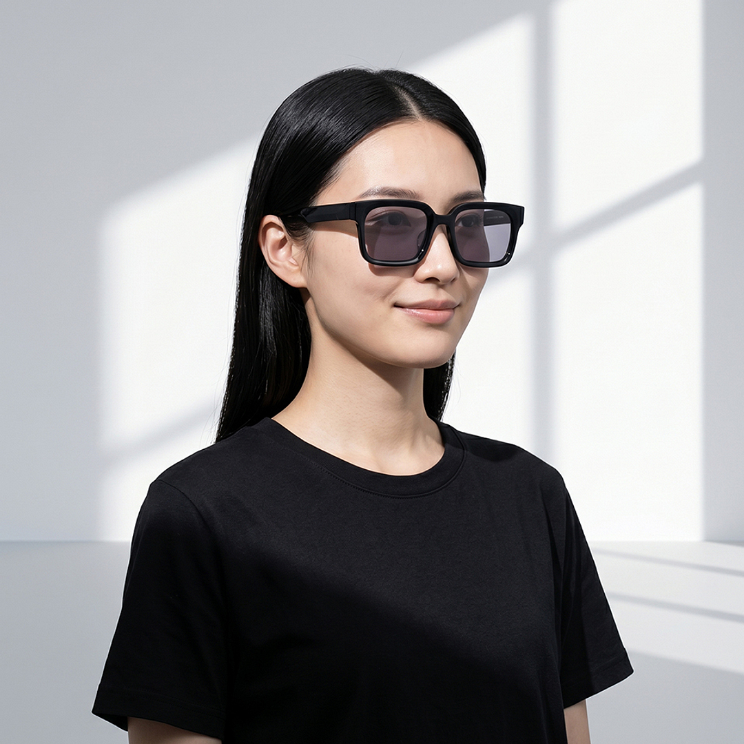 OWNDAYS | SUN Black Full Rim Rectangle right side