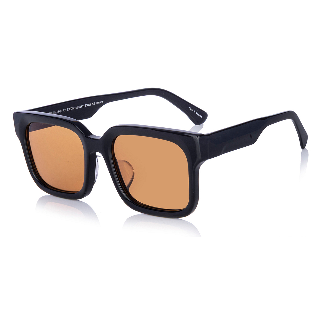 OWNDAYS | SUN Black Full Rim Rectangle left side