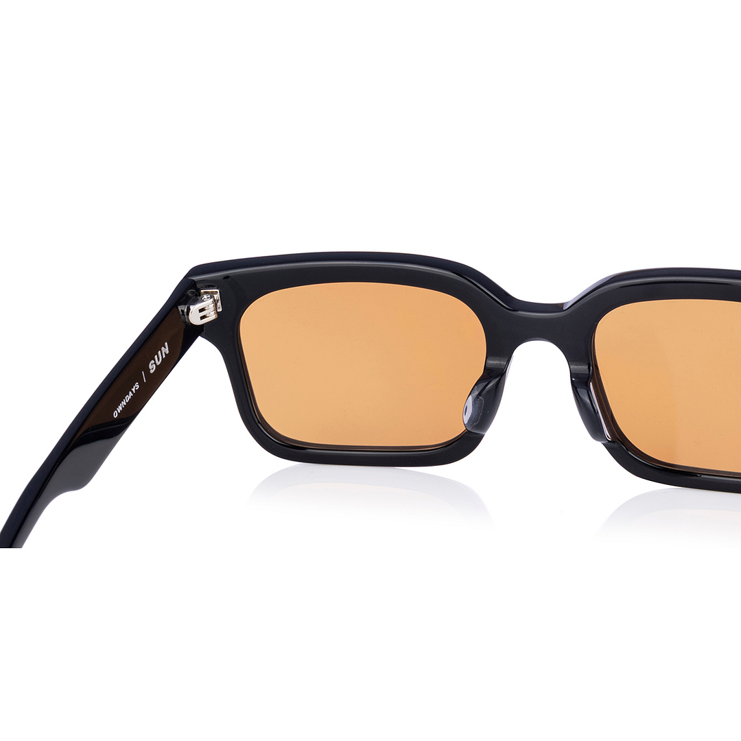 OWNDAYS | SUN Black Full Rim Rectangle left side
