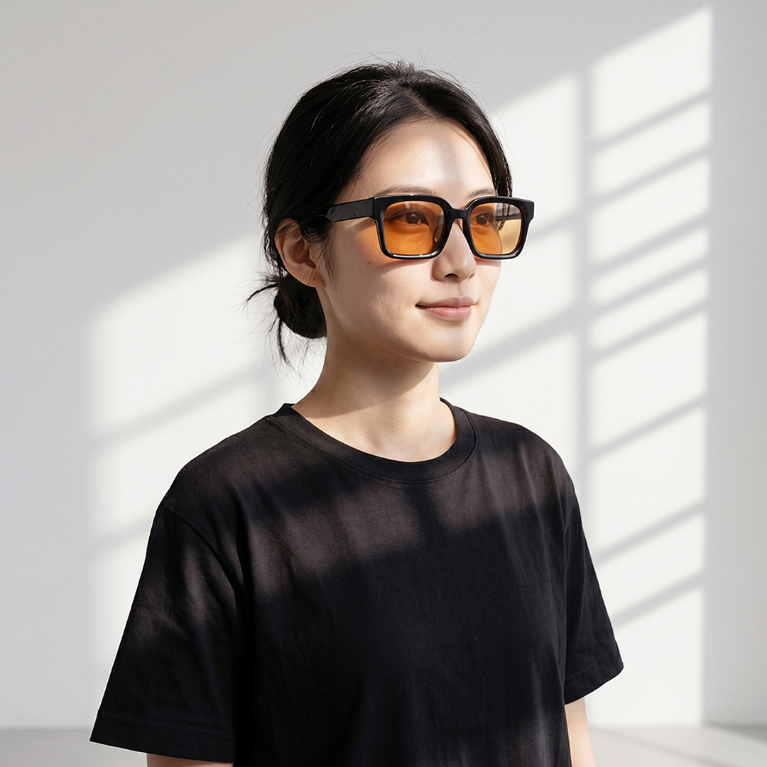 OWNDAYS | SUN Black Full Rim Rectangle right side