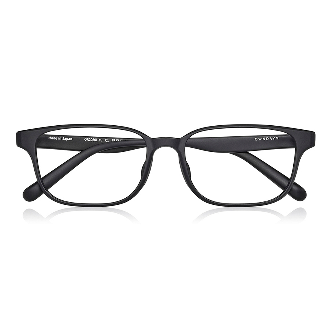 OWNDAYS | ESSENTIAL Matte Black Full Rim Rectangle right side