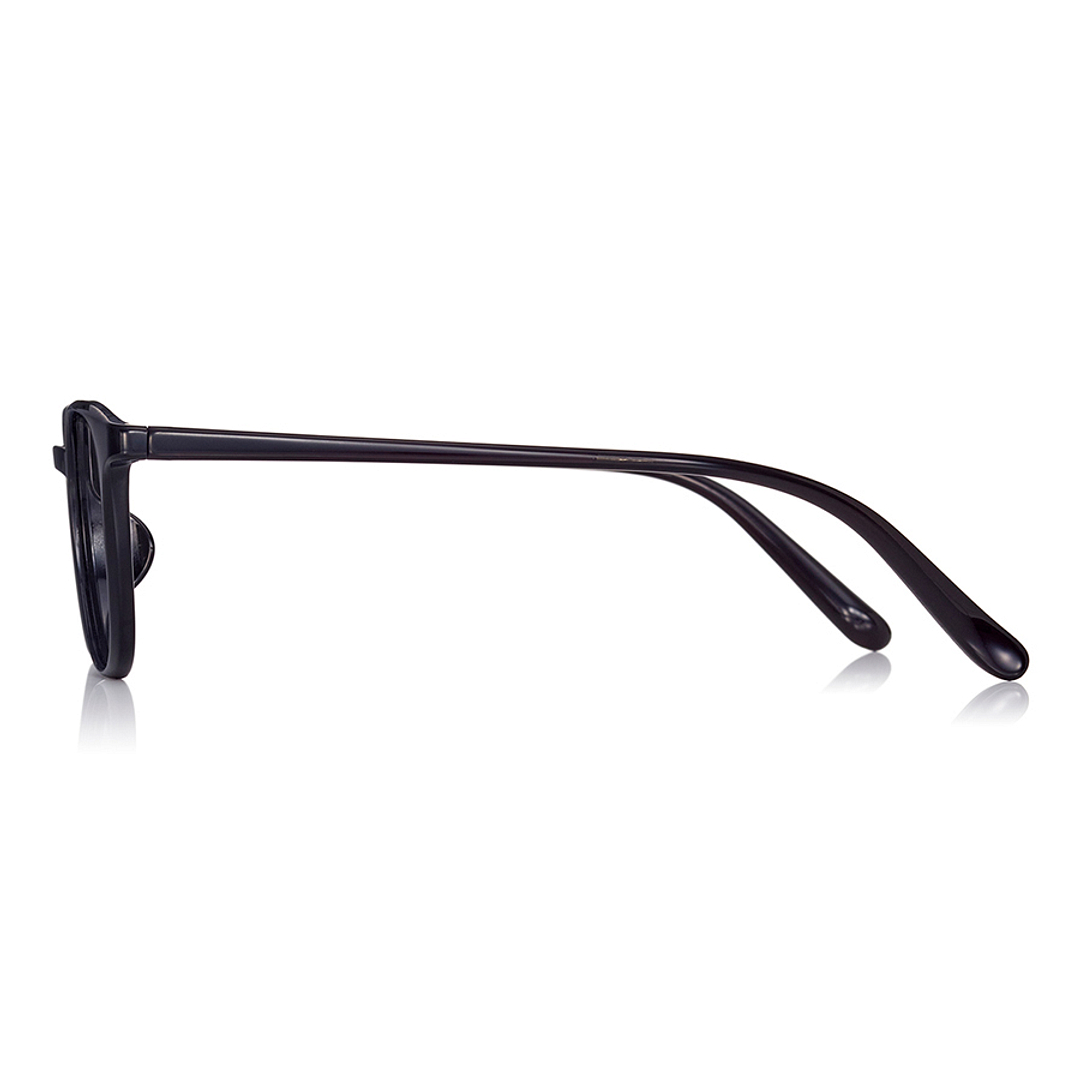 OWNDAYS | ESSENTIAL Black Full Rim Wellington left side