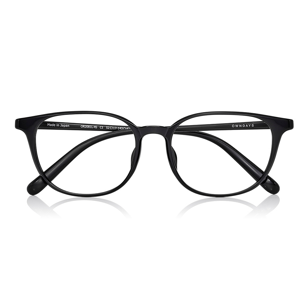 OWNDAYS | ESSENTIAL Black Full Rim Wellington right side
