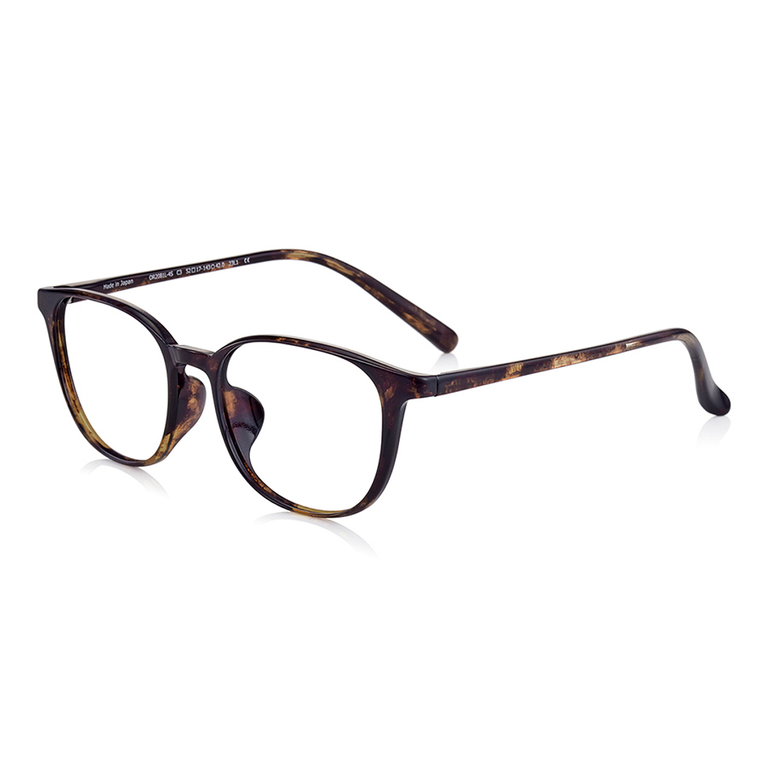 OWNDAYS | ESSENTIAL Light Brown Full Rim Wellington left side