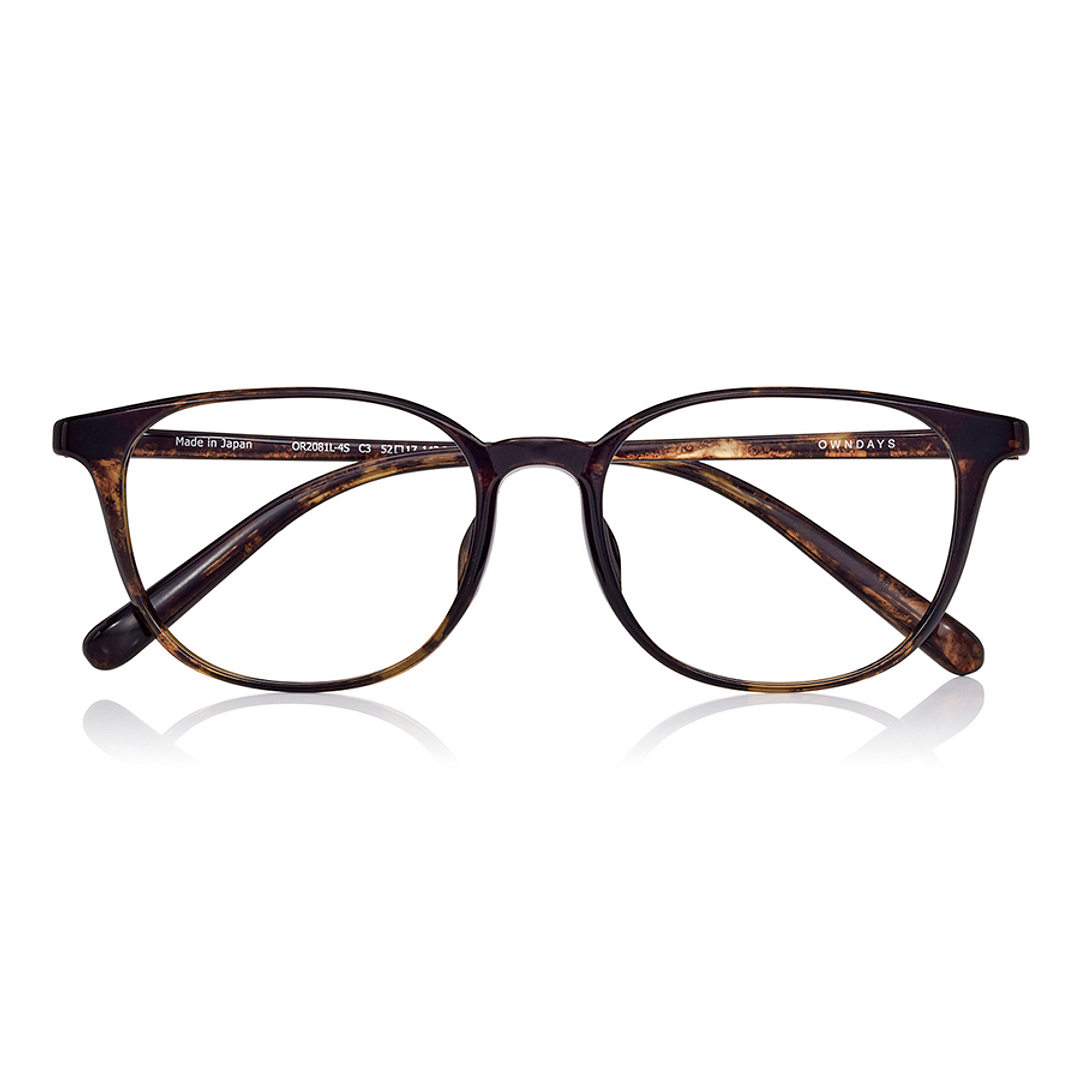 OWNDAYS | ESSENTIAL Light Brown Full Rim Wellington right side
