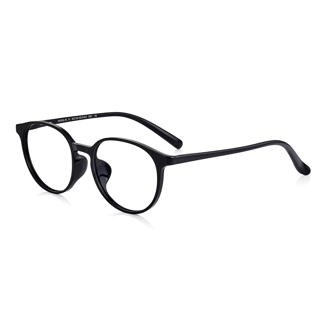 OWNDAYS | ESSENTIAL Black Full Rim Boston left side