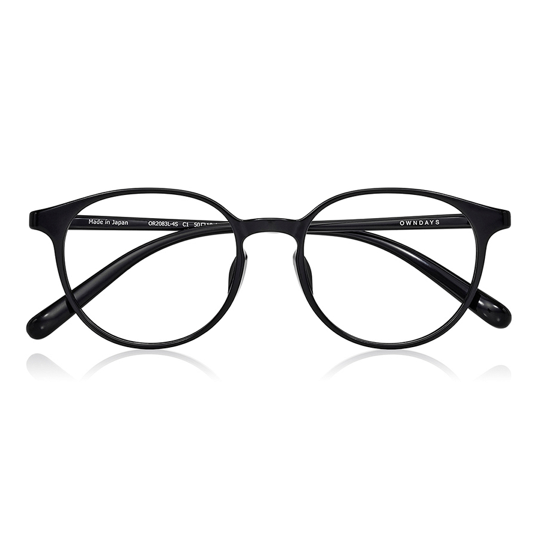 OWNDAYS | ESSENTIAL Black Full Rim Boston right side