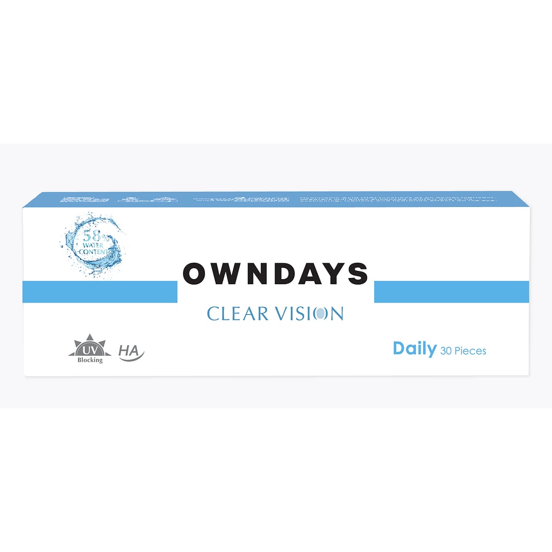 OWNDAYS Owndays Clear Vision Daily Disposable Plano and Power 30 LP Contact Lens left side