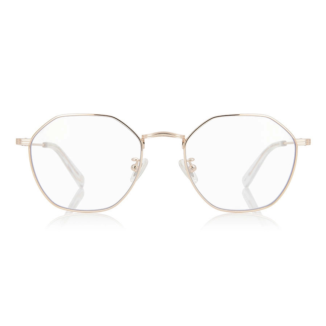 OWNDAYS | SUN Gold Full Rim Polygon left side