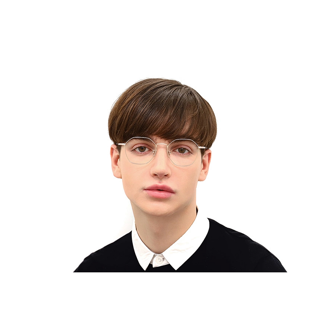 OWNDAYS | SUN Silver Full Rim Polygon left side