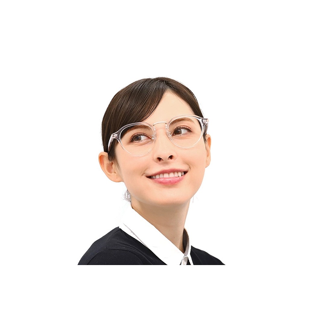 OWNDAYS | SUN Crystal Transparent Full Rim Boston left side