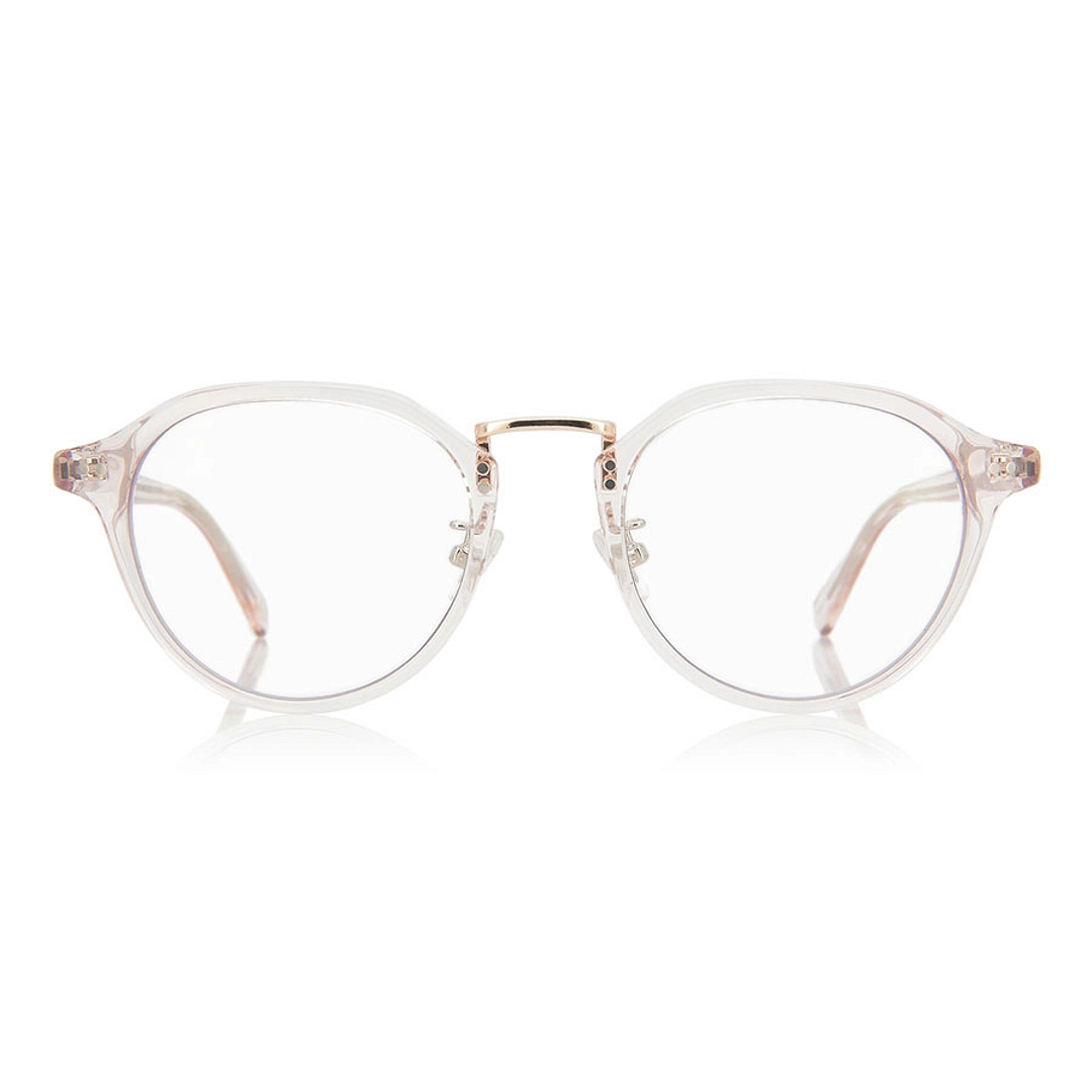 OWNDAYS | SUN Pink Transparent Full Rim Boston left side