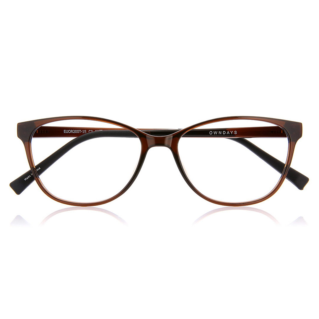 OWNDAYS | ESSENTIAL Light Brown Full Rim Fox right side