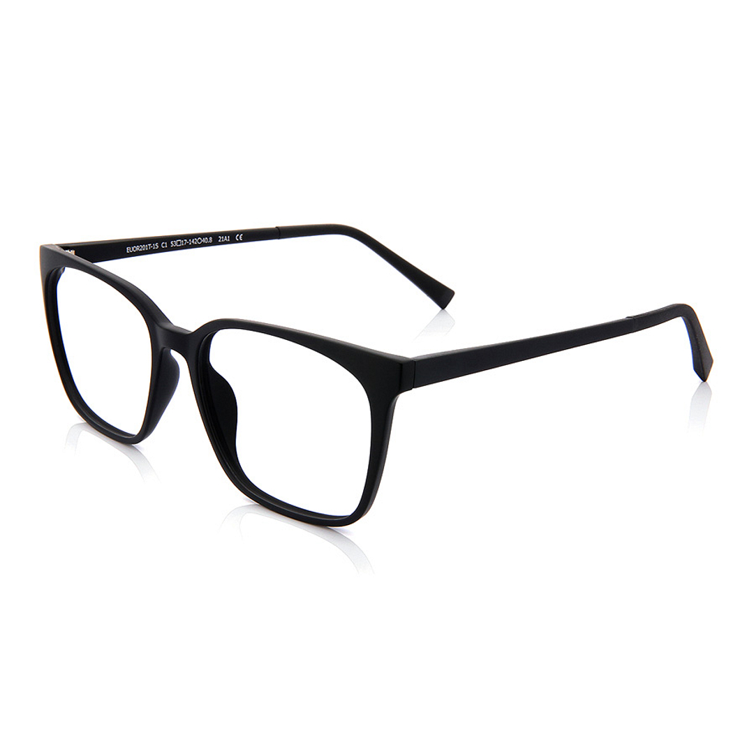 OWNDAYS | ESSENTIAL Black Full Rim Wellington left side