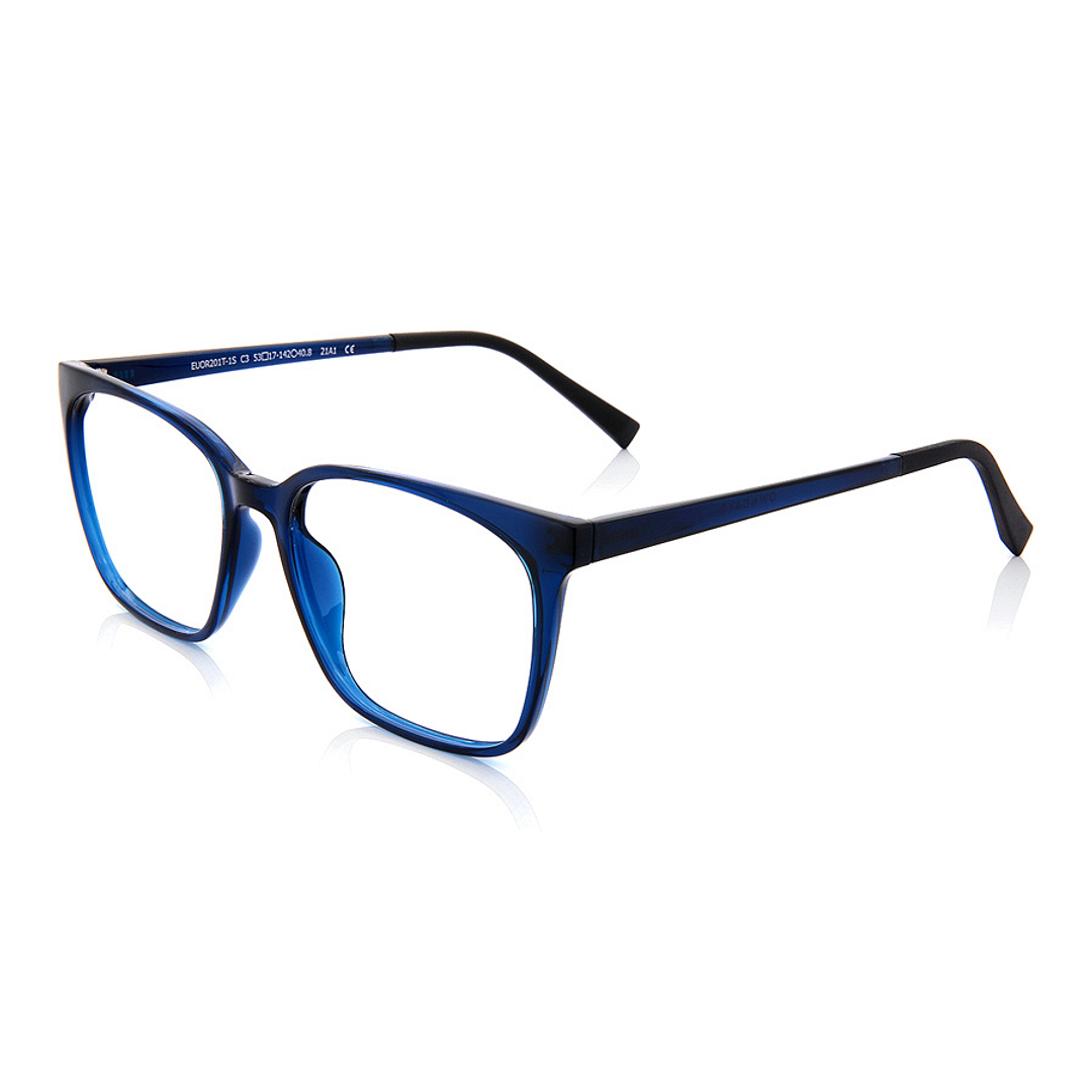 OWNDAYS | ESSENTIAL Sky Blue Full Rim Wellington left side