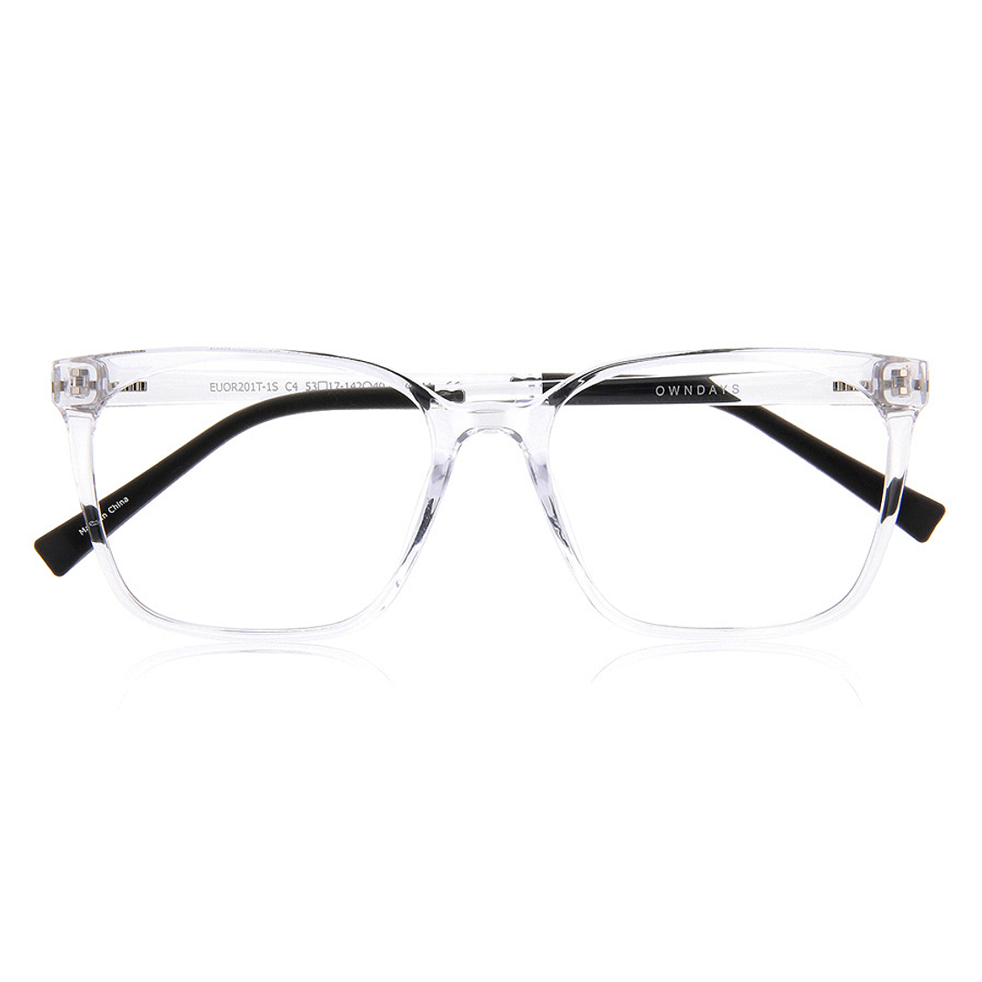 OWNDAYS | ESSENTIAL Crystal Transparent Full Rim Wellington right side