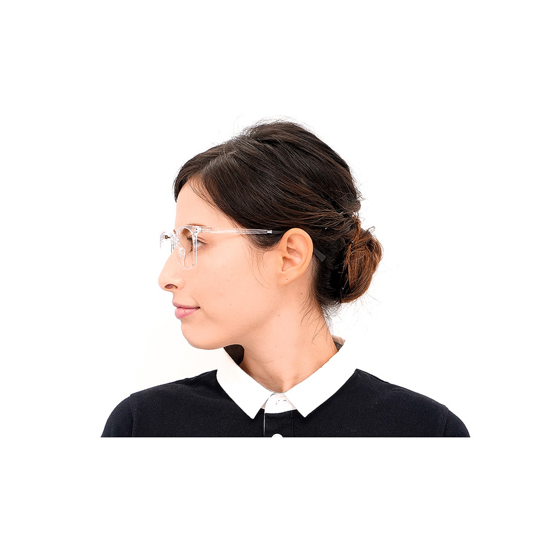 OWNDAYS | ESSENTIAL Crystal Transparent Full Rim Wellington left side