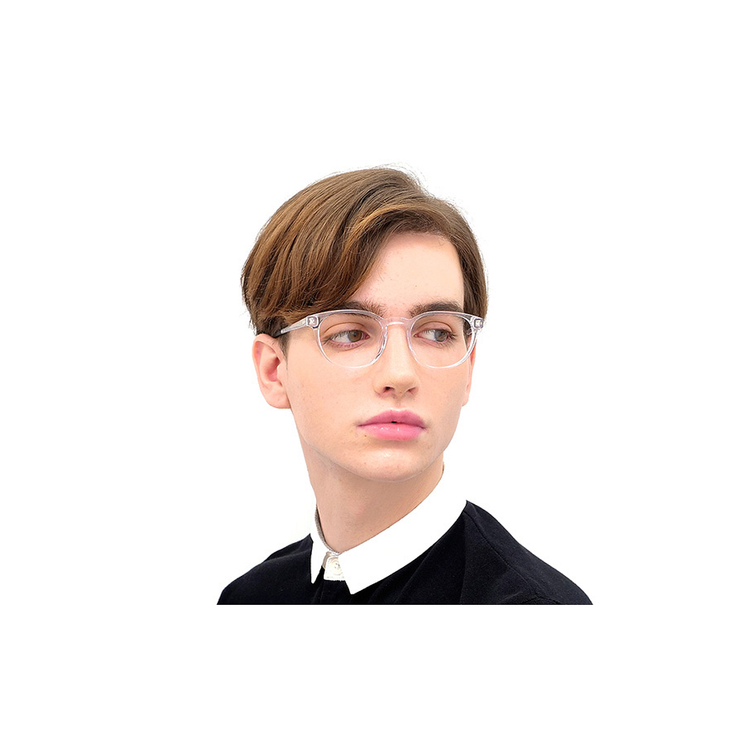 OWNDAYS | ESSENTIAL Black Full Rim Boston left side