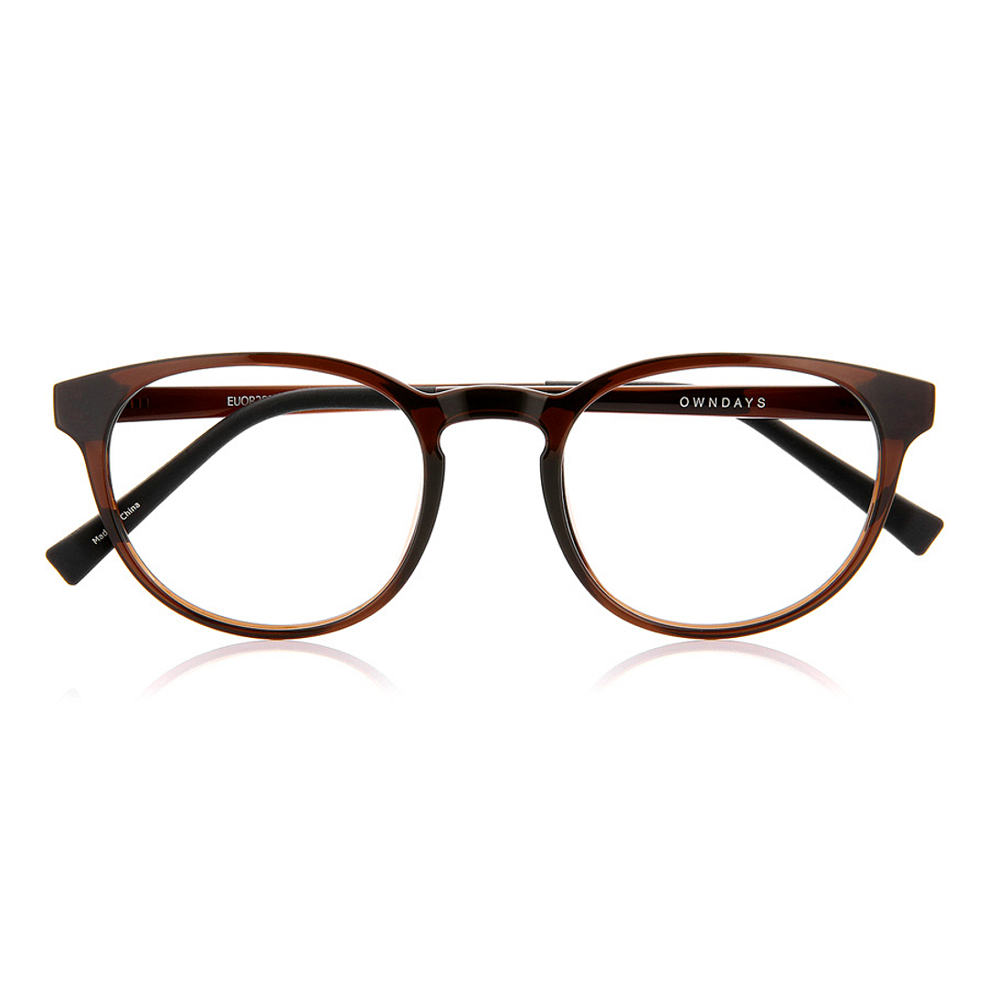 OWNDAYS | ESSENTIAL Brown Full Rim Boston right side
