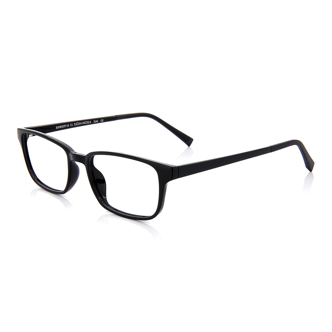OWNDAYS | ESSENTIAL Black Full Rim Rectangle left side