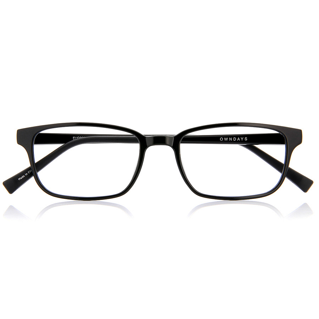 OWNDAYS | ESSENTIAL Black Full Rim Rectangle right side