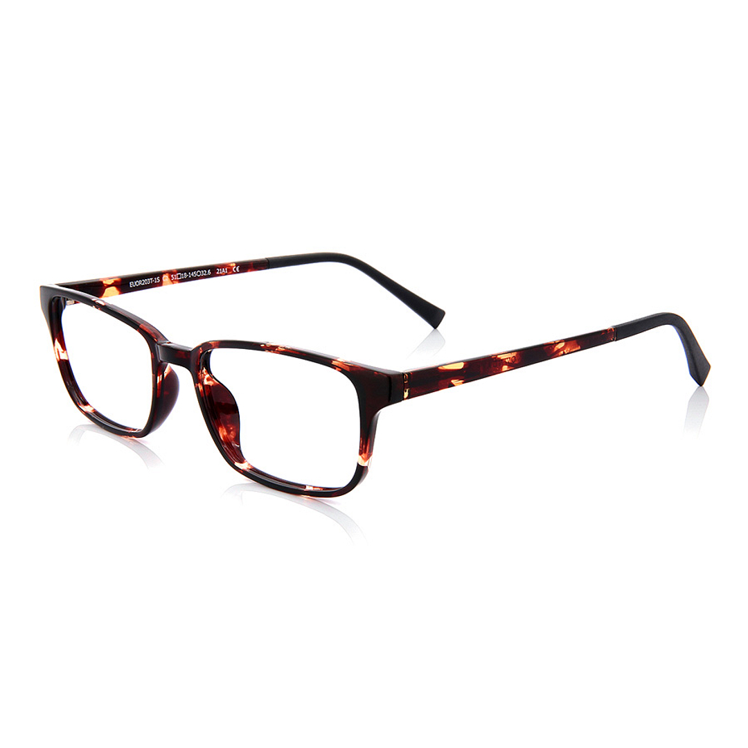 OWNDAYS | ESSENTIAL Light Brown Full Rim Rectangle left side