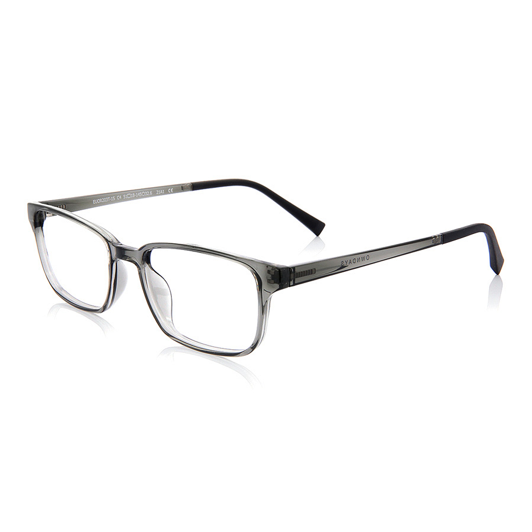 OWNDAYS | ESSENTIAL Light Gray Full Rim Rectangle left side