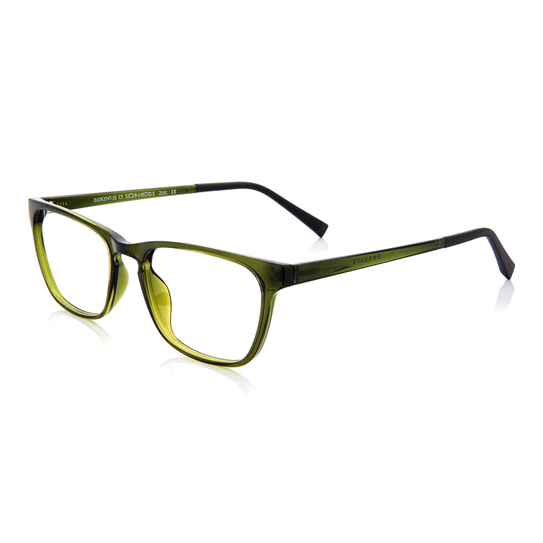 OWNDAYS | ESSENTIAL Green Full Rim Rectangle left side