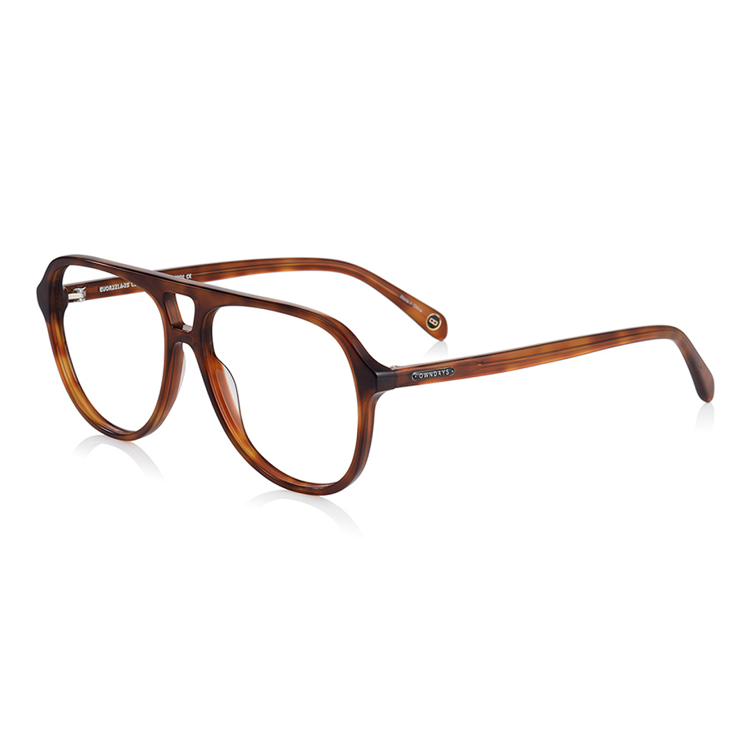 OWNDAYS | ESSENTIAL Light Brown Full Rim Teardrop left side