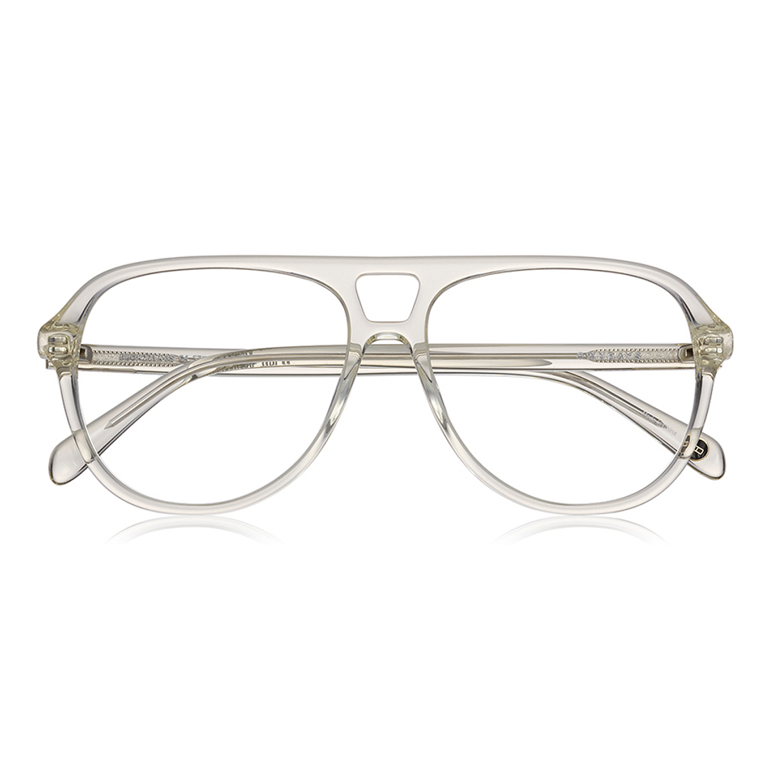 OWNDAYS | ESSENTIAL Crystal Transparent Full Rim Teardrop right side
