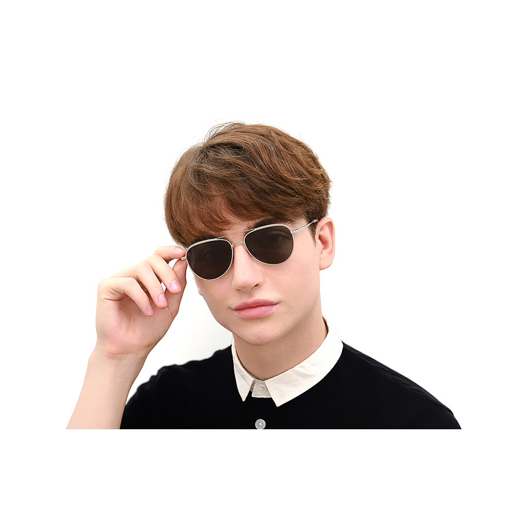 OWNDAYS | SUN Light Gunmetal Full Rim Teardrop left side