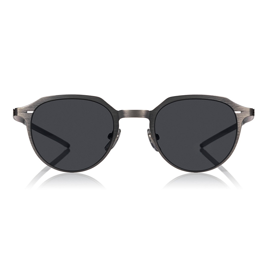 OWNDAYS | SUN Mid Gunmetal Full Rim Boston left side