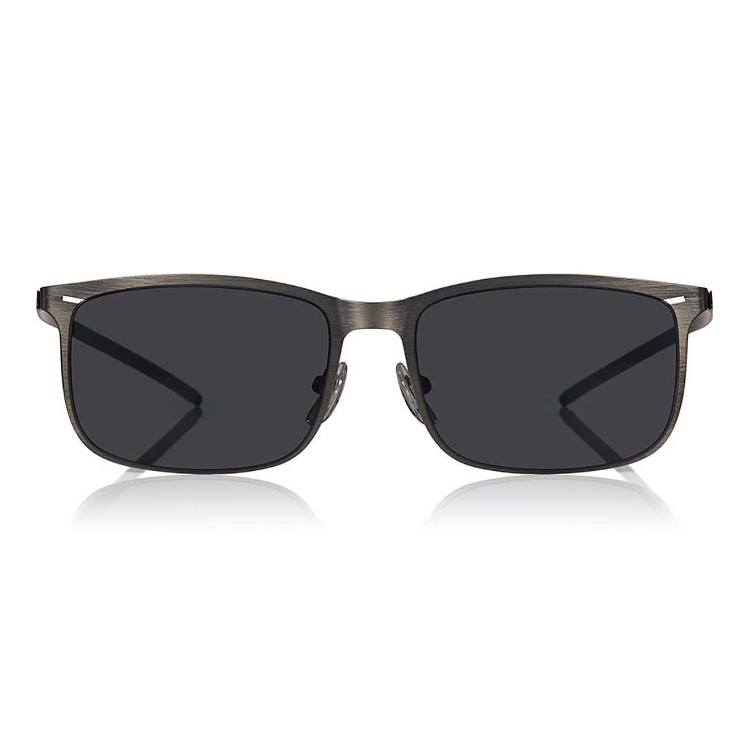 OWNDAYS | SUN Matte Silver Full Rim Wellington left side